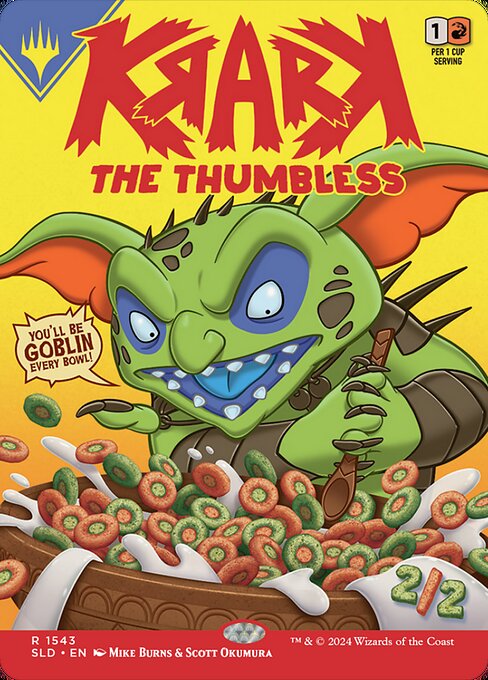【フルアート】【Foil】【EN】Krark, the Thumbless // Krark, the Thumbless [SLD] 白R No.1543