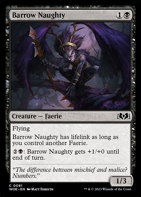 【Foil】【EN】墳丘のいたずら好き/Barrow Naughty [WOE] 黒C No.81