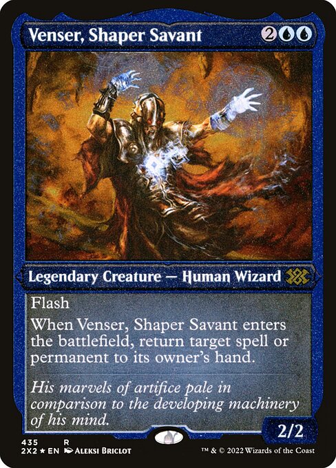 【エッチングFoil】【EN】造物の学者、ヴェンセール/Venser, Shaper Savant [2X2] 青R No.435