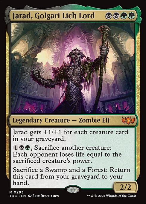 【Foil】【EN】ゴルガリの死者の王、ジャラド/Jarad, Golgari Lich Lord [TDC] 金M No.293