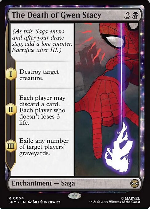 【Foil】【EN】グウェン・ステイシーの死/The Death of Gwen Stacy [SPM] 黒R No.54