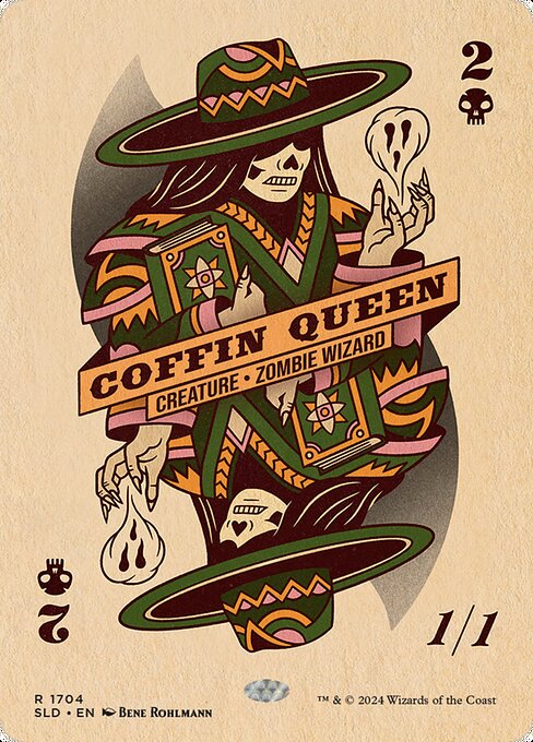 【ボーダレス】【Foil】【EN】棺の女王/Coffin Queen [SLD] 黒R No.1704