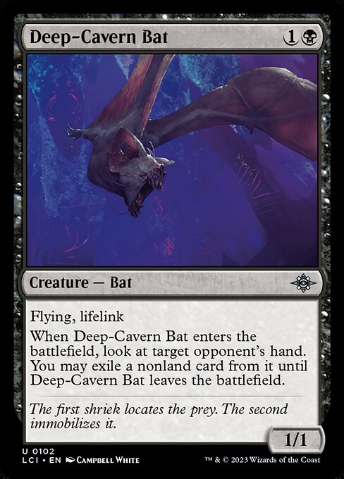 【EN】大洞窟のコウモリ/Deep-Cavern Bat [LCI] 黒U No.102