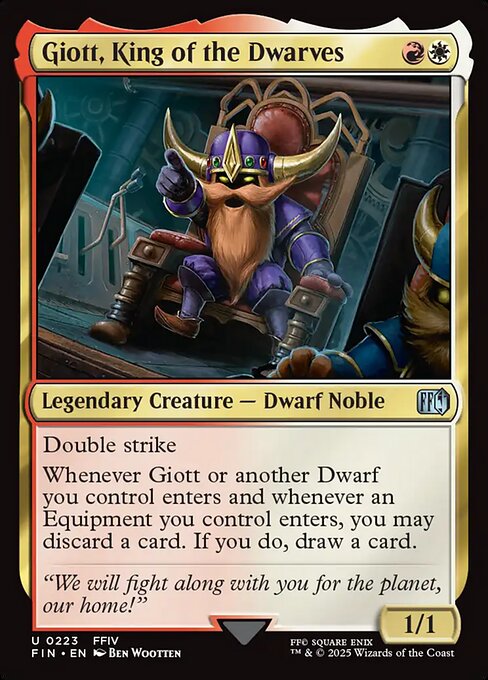 【EN】ドワーフの王、ジオット/Giott, King of the Dwarves [FIN] 金U No.223