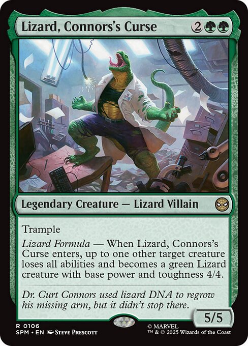 【Foil】【EN】コナーズの呪い、リザード/Lizard, Connors's Curse [SPM] 緑R No.106