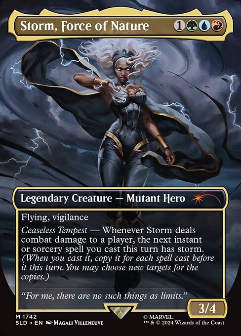 【フルアート】【Foil】【EN】Storm, Force of Nature [SLD] 金M No.1742