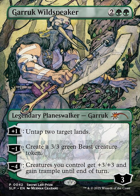【ボーダレス】【Foil】【EN】野生語りのガラク/Garruk Wildspeaker [SLP] 緑M No.42