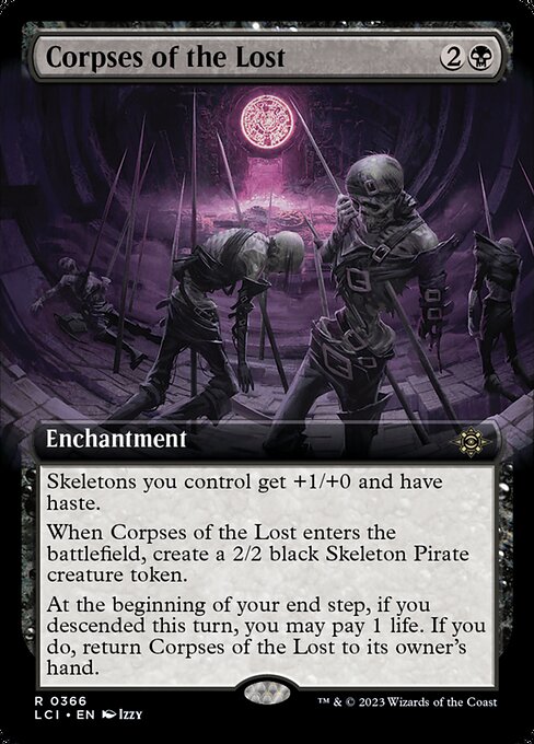 【拡張アート】【Foil】【EN】迷いし者の骸/Corpses of the Lost [LCI] 黒R No.366