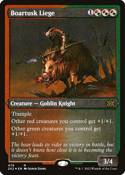 【エッチングFoil】【EN】猪牙のしもべ/Boartusk Liege [2X2] 金R No.479