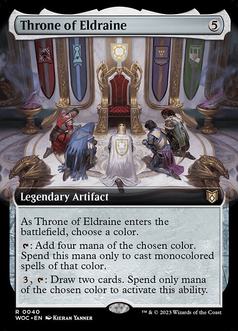 【拡張アート】【Foil】【EN】エルドレインの玉座/Throne of Eldraine [WOC] 茶R No.40