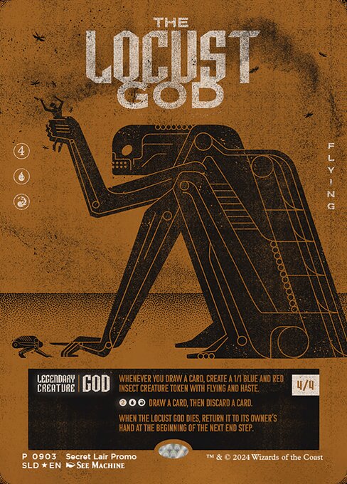 【フルアート】【Foil】【EN】蝗の神/The Locust God [SLD] 金M No.903