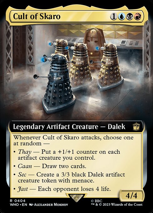 【拡張アート】【Foil】【EN】スカロの集団/Cult of Skaro [WHO] 金R No.404