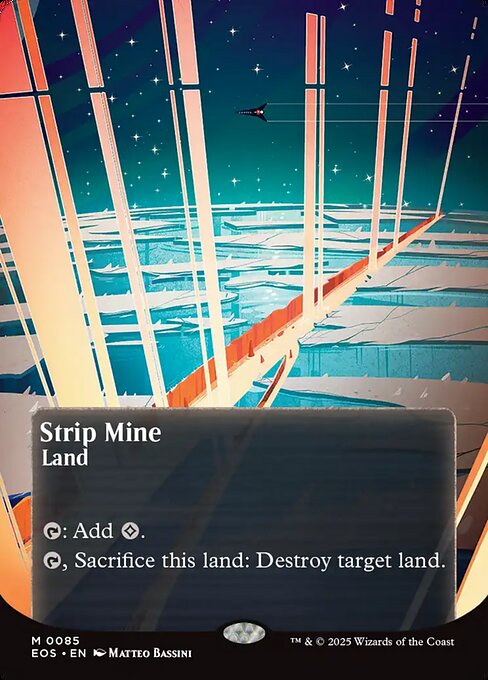 【ボーダレス】【Foil】【EN】露天鉱床/Strip Mine [EOS] 土地M No.85