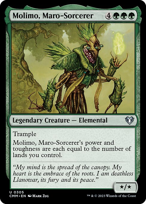 【Foil】【EN】マローの魔術師モリモ/Molimo, Maro-Sorcerer [CMM] 緑U No.305
