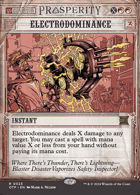 【ショーケース】【ボーダレス】【Foil】【EN】雷電支配/Electrodominance [OTP] 赤R No.23