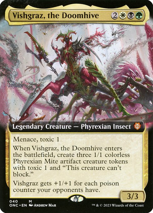 【拡張アート】【EN】破滅の巣、ヴィシュグラズ/Vishgraz, the Doomhive [ONC] 金M No.40