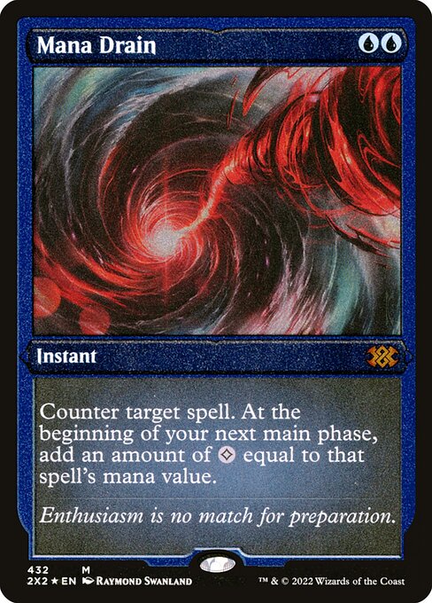 【エッチングFoil】【EN】マナ吸収/Mana Drain [2X2] 青M No.432