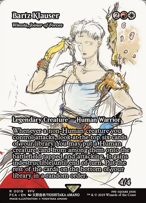 【ショーケース】【Foil】【EN】軍団のまとめ役、ウィノータ/Winota, Joiner of Forces [FCA] 金R No.19