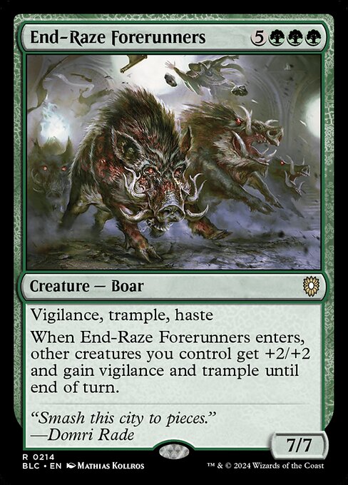 【EN】終末の祟りの先陣/End-Raze Forerunners [BLC] 緑R No.214