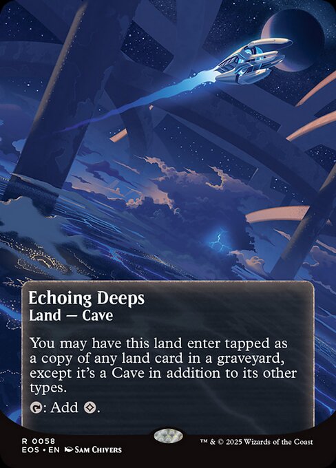 【ボーダレス】【Foil】【EN】残響する深淵/Echoing Deeps [EOS] 土地R No.58