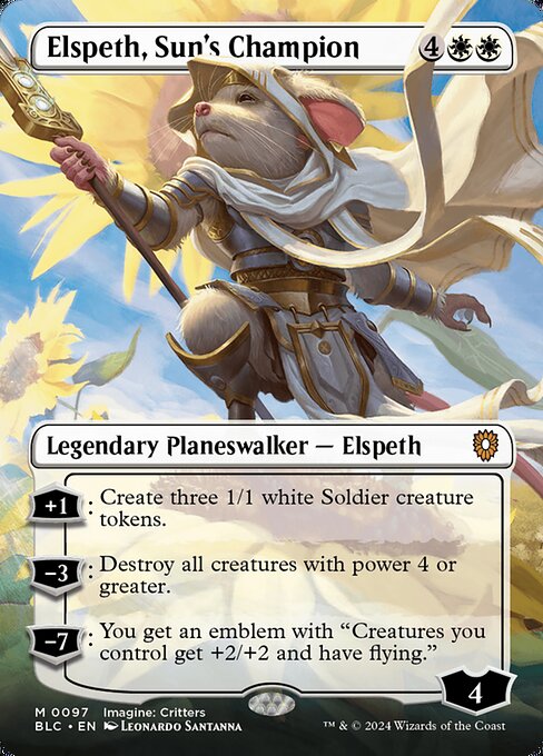 【ボーダレス】【EN】太陽の勇者、エルズペス/Elspeth, Sun's Champion [BLC] 白M No.97