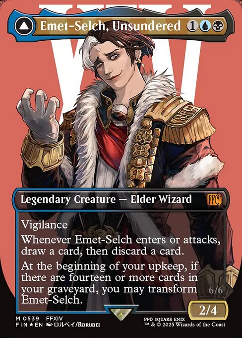 【ボーダレス】【サージFoil】【EN】オリジナル、アシエン・エメトセルク // 最古の魔導士、ハーデス/Emet-Selch, Unsundered // Hades, Sorcerer of Eld [FIN] 金M No.539