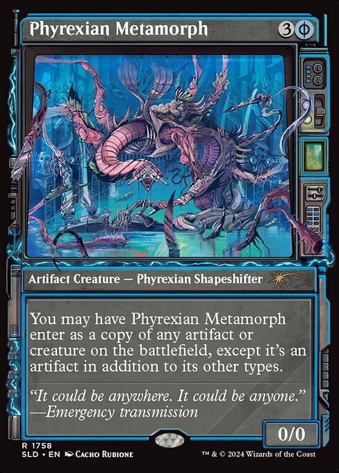 【ショーケース】【Foil】【EN】ファイレクシアの変形者/Phyrexian Metamorph [SLD] 青R No.1758