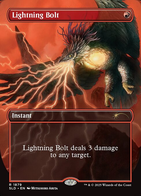 【フルアート】【Foil】【EN】稲妻/Lightning Bolt [SLD] 赤R No.1879