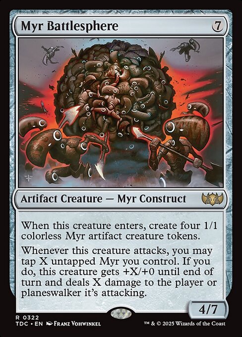 【Foil】【EN】マイアの戦闘球/Myr Battlesphere [TDC] 茶R No.322