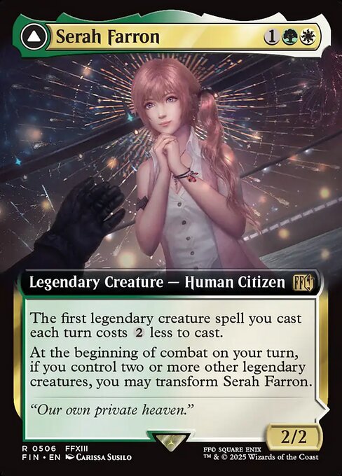 【拡張アート】【Foil】【EN】セラ・ファロン // クリスタルになったセラ/Serah Farron // Crystallized Serah [FIN] 金R No.506