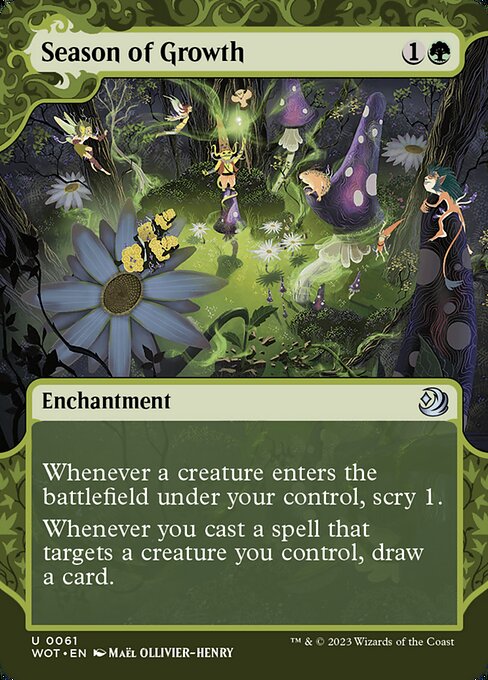 【Foil】【EN】成長の季節/Season of Growth [WOT] 緑U No.61