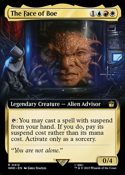 【拡張アート】【Foil】【EN】フェイス・オブ・ボー/The Face of Boe [WHO] 金R No.412