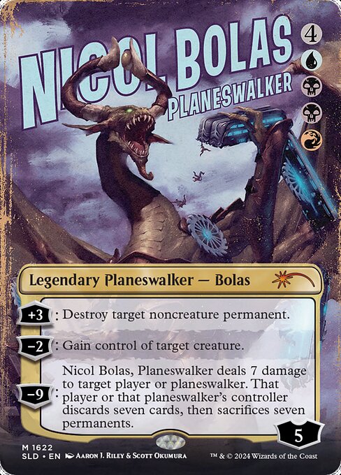 【ボーダレス】【Foil】【EN】プレインズウォーカー、ニコル・ボーラス/Nicol Bolas, Planeswalker [SLD] 金M No.1622