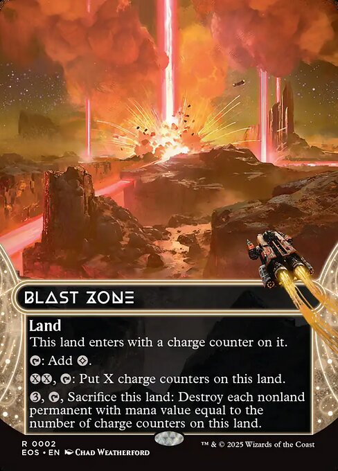 【ボーダレス】【Foil】【EN】爆発域/Blast Zone [EOS] 土地R No.2