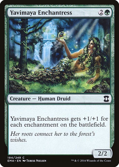 【EN】ヤヴィマヤの女魔術師/Yavimaya Enchantress [EMA] 緑C No.194