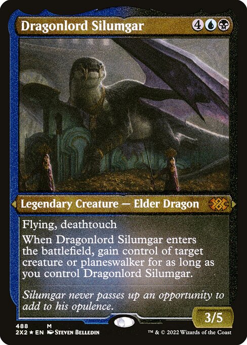 【エッチングFoil】【EN】龍王シルムガル/Dragonlord Silumgar [2X2] 金M No.488