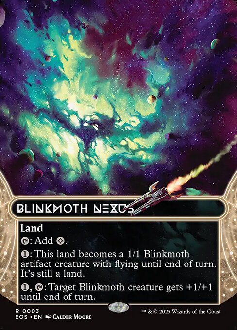 【ボーダレス】【Foil】【EN】ちらつき蛾の生息地/Blinkmoth Nexus [EOS] 土地R No.3