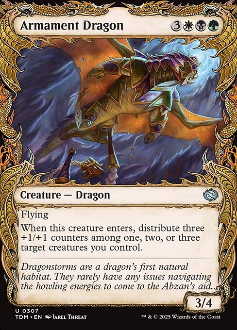 【ショーケース】【Foil】【EN】武装ドラゴン/Armament Dragon [TDM] 金U No.307