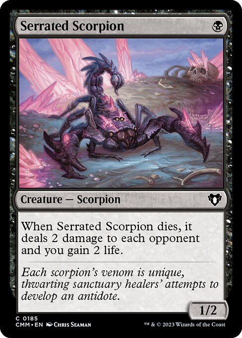 【Foil】【EN】鋸刃蠍/Serrated Scorpion [CMM] 黒C No.185