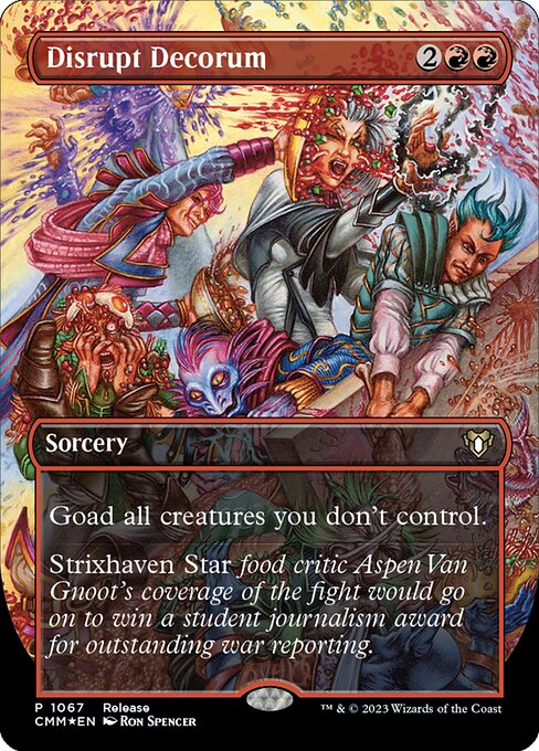 【ボーダレス】【Foil】【EN】礼儀妨害/Disrupt Decorum [CMM] 赤R No.1067