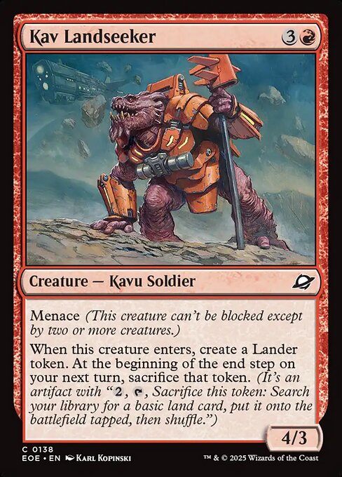 【Foil】【EN】カヴの新天地探し/Kav Landseeker [EOE] 赤C No.138
