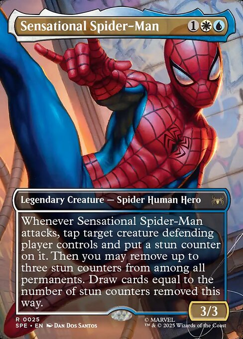 【ボーダレス】【Foil】【EN】センセーショナル・スパイダーマン/Sensational Spider-Man [SPE] 金R No.25