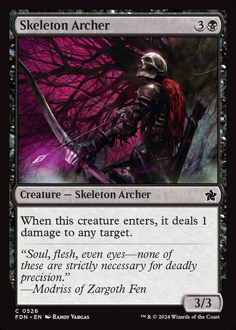 【EN】骸骨射手/Skeleton Archer [FDN] 黒C No.526