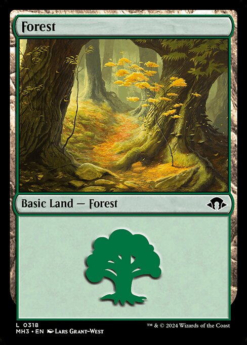 【Foil】【EN】森/Forest [MH3] 土地C No.318