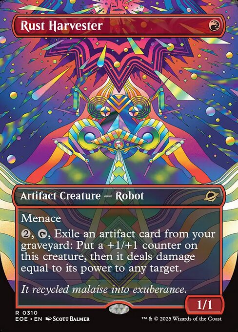 【ボーダレス】【Foil】【EN】錆びついた収穫機/Rust Harvester [EOE] 赤R No.310
