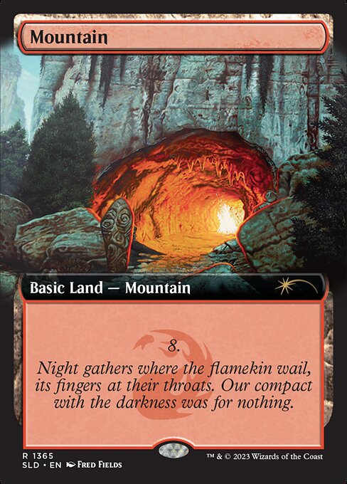 【拡張アート】【Foil】【EN】山/Mountain [SLD] 無R No.1365