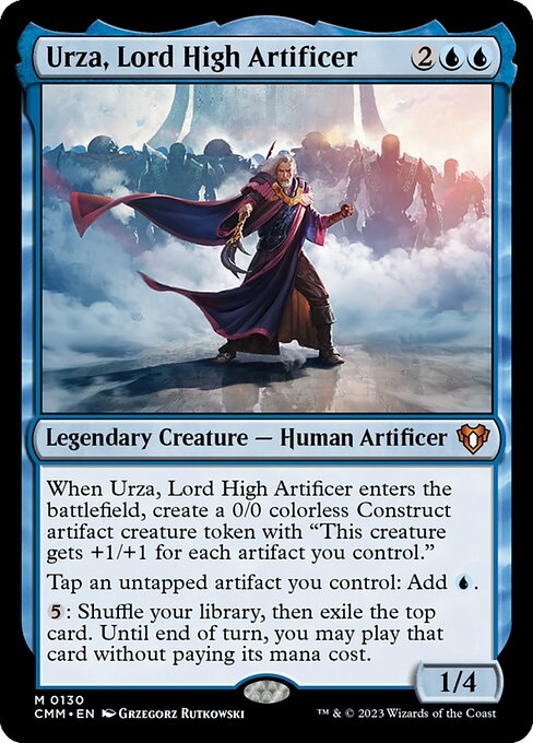 【Foil】【EN】最高工匠卿、ウルザ/Urza, Lord High Artificer [CMM] 青M No.130