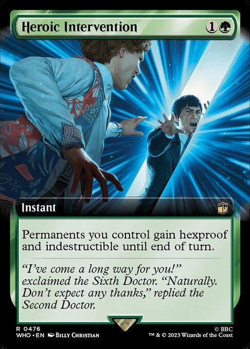 【拡張アート】【Foil】【EN】英雄的介入/Heroic Intervention [WHO] 緑R No.476