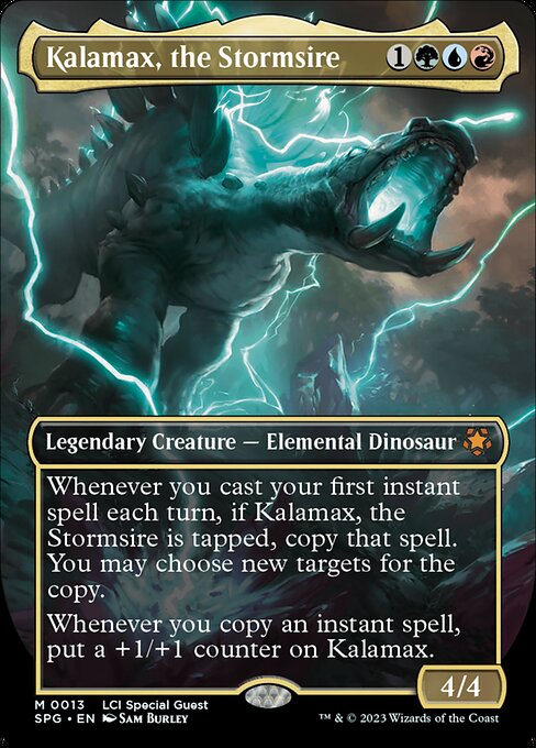 【ボーダレス】【Foil】【EN】嵐呼びのカラマックス/Kalamax, the Stormsire [SPG] 金M No.13