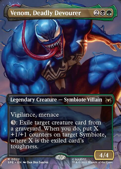 【ボーダレス】【Foil】【EN】命を貪るもの、ヴェノム/Venom, Deadly Devourer [SPE] 金R No.22